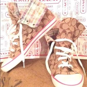 Coach Canvas High Tops💞