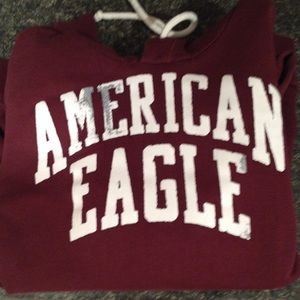 Men's Large Dark Red American Eagle Hoodie