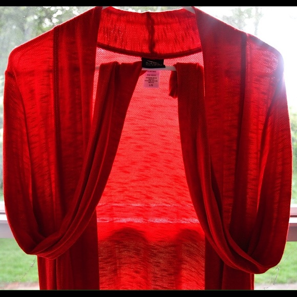 Red Long Sleeve Shrug