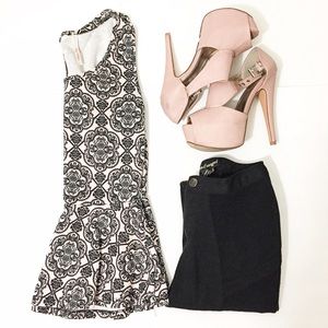 ❌SOLD❌ Pale Pink Baroque Inspired Peplum Shirt