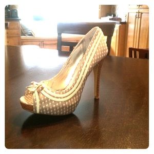 Cute polka dot heels OBO