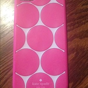 White and pink Kate Spade iPhone 5 phone case