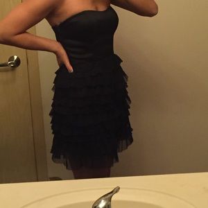 Express Strapless Black Dress