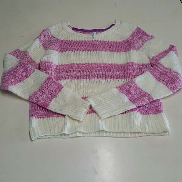 Aeropostale Sweaters - **Knit stripe sweater pink and white