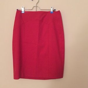 Red hot pencil skirt