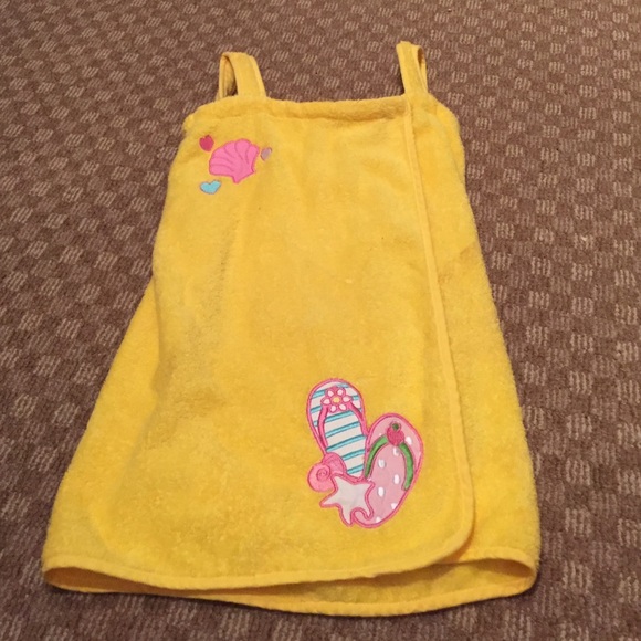 Yellow Beach Themed Towel Wrap