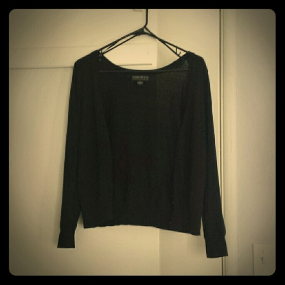 Black F21+ Cardigan