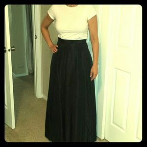 Black satin ball skirt