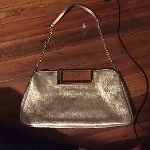 Michael Kors gold clutch purse