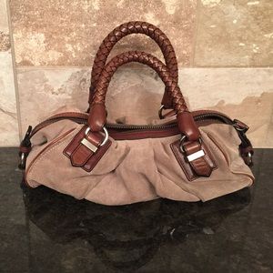 Banana republic suede purse, with leather