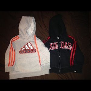 2 adidas sweatshirts size 3T