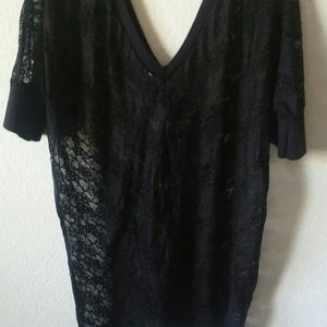 Black lacey top