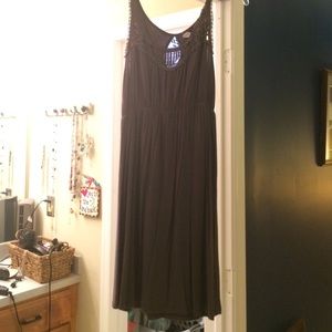 Agenda dark Grey cotton dress