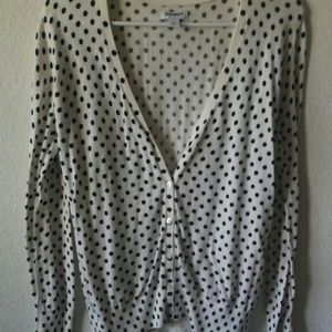 Black polka dot cardigan