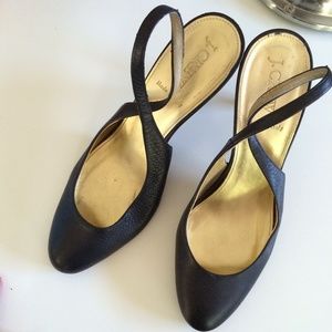 J.Crew Leather Slingback Heels