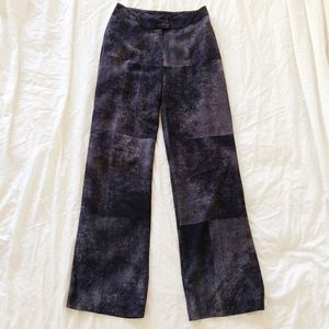 Nicole Miller Indigo Block Print Pants