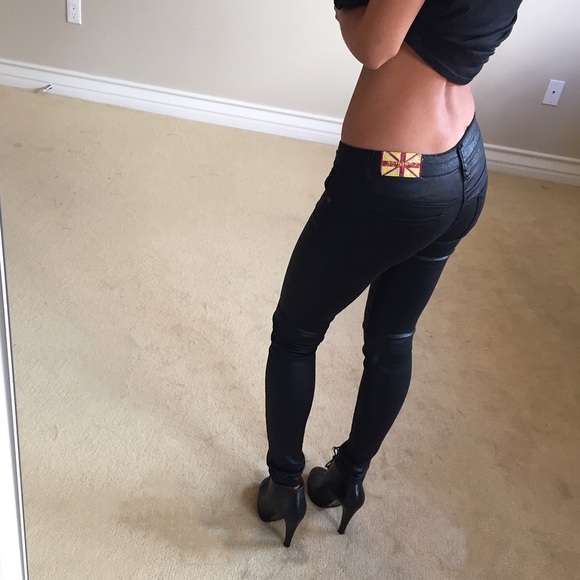Coated Black Skinnys - Picture 2 of 4