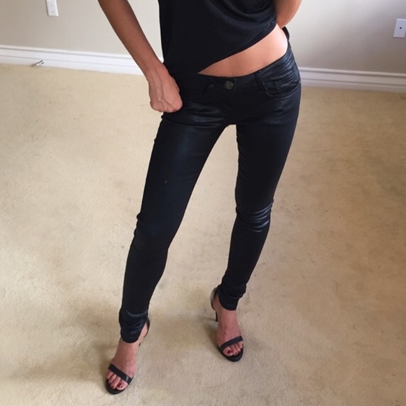 Coated Black Skinnys - Picture 3 of 4