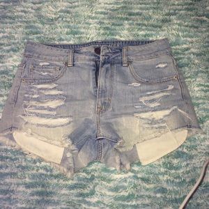 American Eagle high rise jean shorts