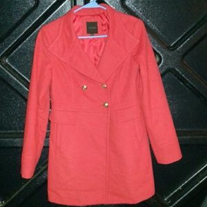 Red wool coat