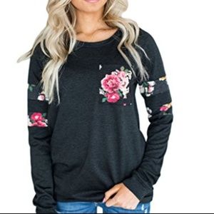 Long Sleeve Crewneck Casual Loose Blouse