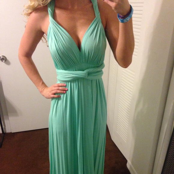Mint green/aquamarine convertable dress