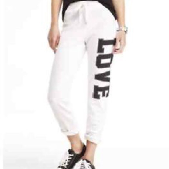 Express Cropped LOVE Sweatpants