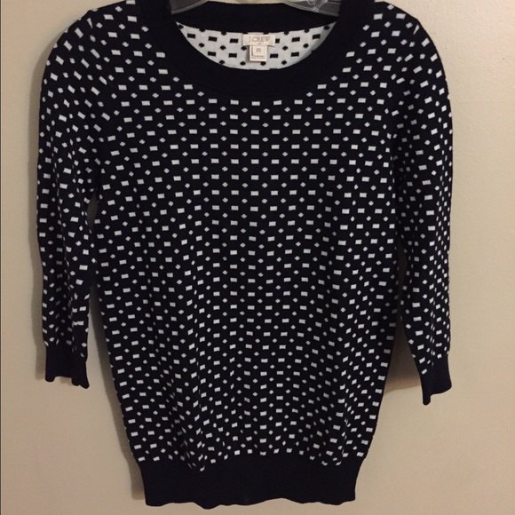 Jcrew XS sweater- black and white
