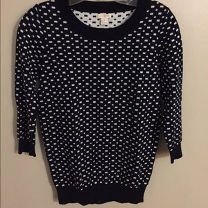 Jcrew XS sweater- black and white