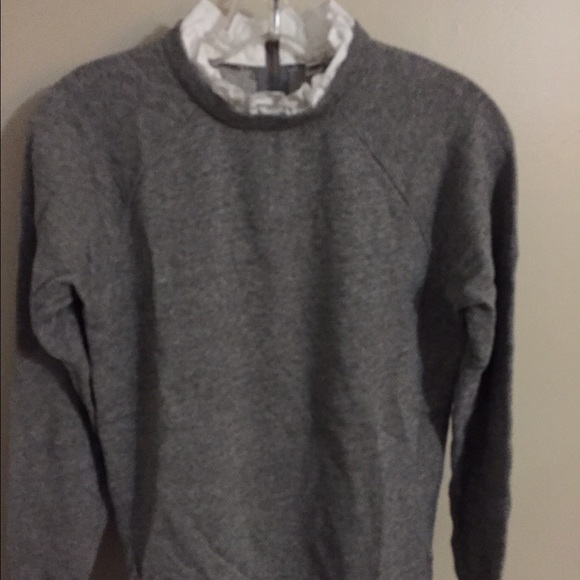 Jcrew sweater with ruffle collar XS