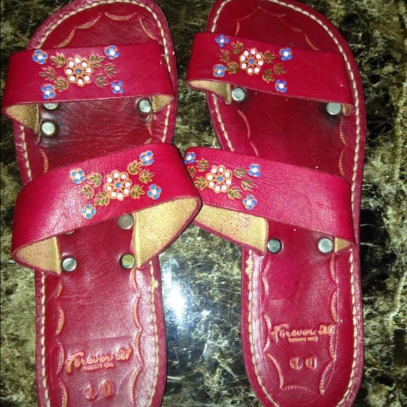 Forever 21 Slide In Sandals