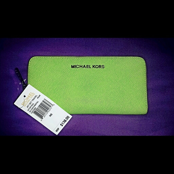 🆕MICHAEL KORS Jet Set Leather Continental Wallet