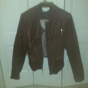 Leather faux jacket