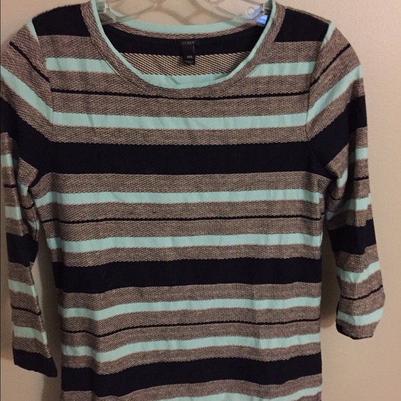 Jcrew size XXS sweater with stripes EUC