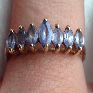 10K gold tanzinite ring.