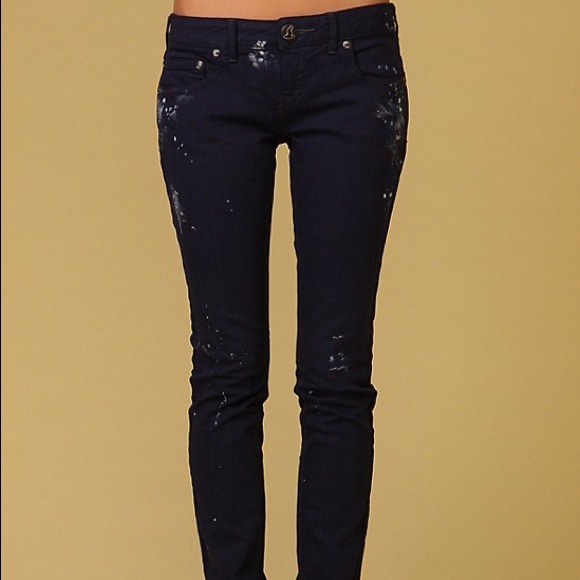 Free People paint splatter jeans