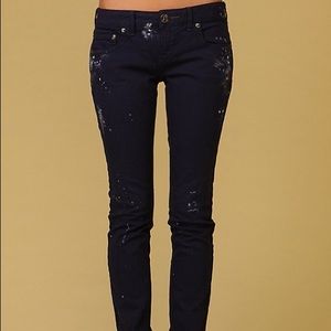 Free People paint splatter jeans