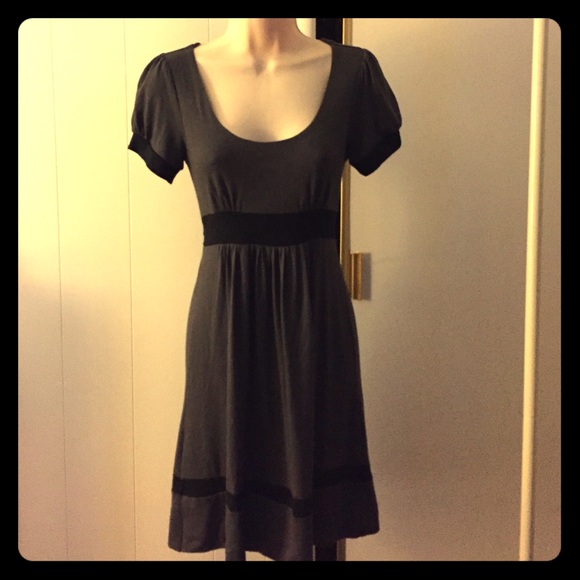 Grey dress with black trim sz S
