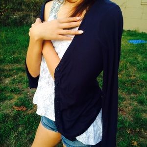 Splendid Navy Blue Cardigan