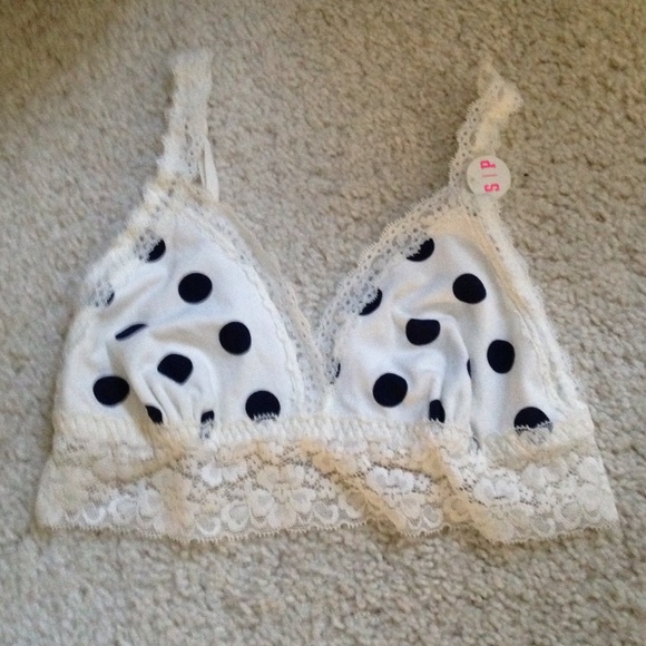 Pink Victoria's Secret Polka Dot Bralette