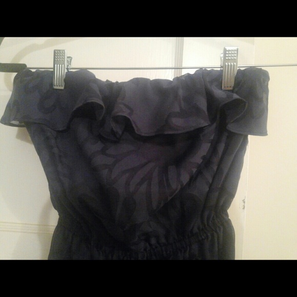 Navy Strapless Dress