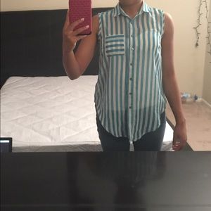 Blue and white striped blouse Blue and white striped blouse