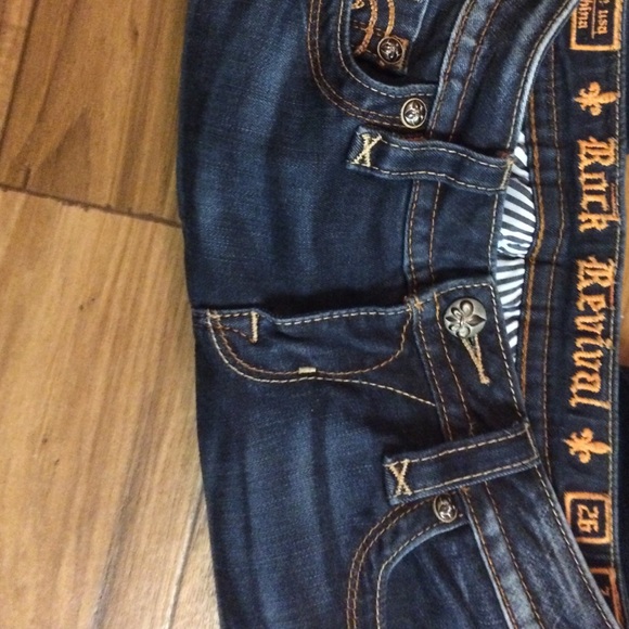 Rock Revival Skinny Jeans Dark Wash Buckle - Picture 2 of 4