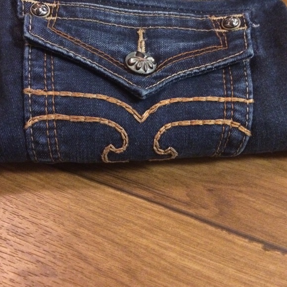 Rock Revival Skinny Jeans Dark Wash Buckle - Picture 4 of 4