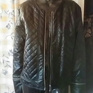 H&M faux quilted leather jacket