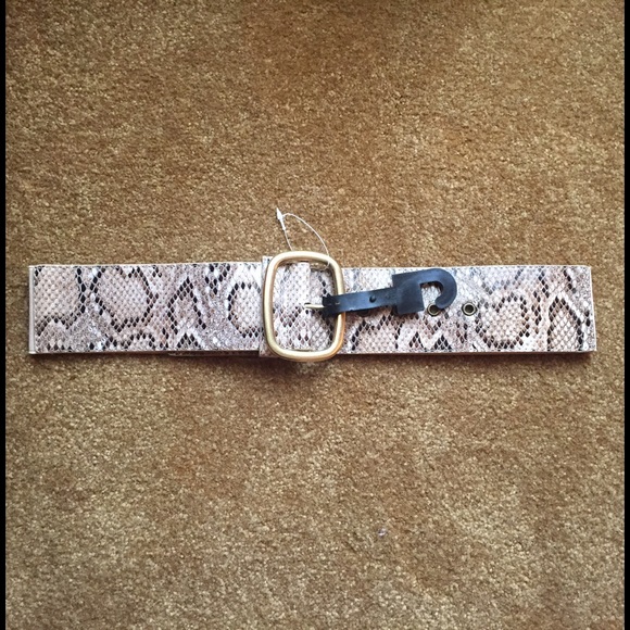 Accessories - Vegan Snakeskin/Elastic Belt NWT