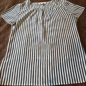 Banana Republic silk striped blouse