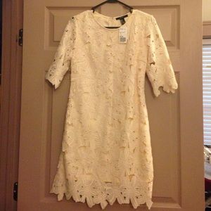 Cream lace dress