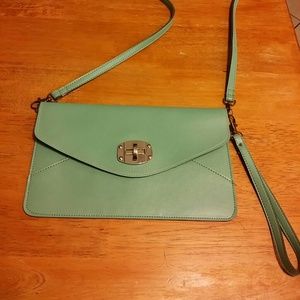 Boutique Bright Fun Teal Green Side Bag or clutch