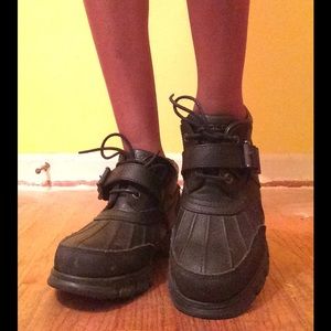 Black polo boots